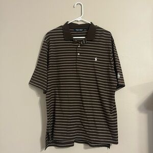 Polo Ralph Lauren 100% Pima Cotton Polo Collared, Brown, Men’s Large